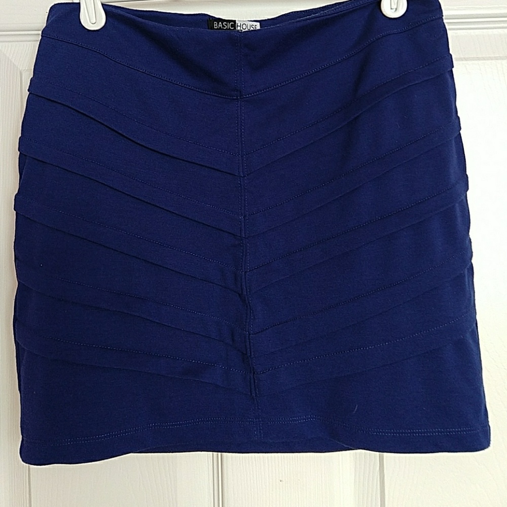 Blue bodycon skirt